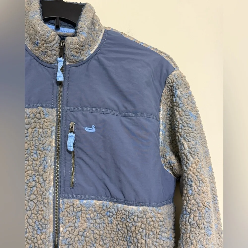 Southern Marsh Sherpa Jacket Full Zip Ridge Fleece Blue Gray Grey Men’s size S